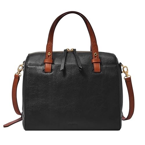 Fossil Torebka damska Rachel Satchel, Czarny/Brązowy, Rozmiar Uniwersalny