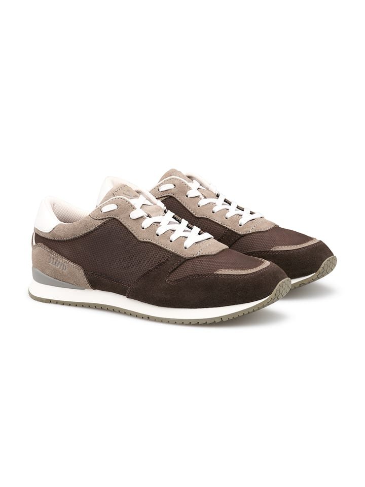 LLOYD Skórzane sneakersy w kolorze beżowo-brązowym