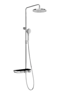 Ravak Termo - Zestaw prysznicowy z termostatem, średnica 25 cm, 3 dysze, chrom/czarny X070162 - Zestawy prysznicowe - miniaturka - grafika 1