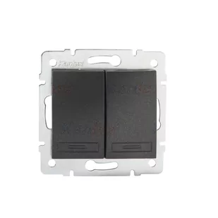 Kanlux Łącznik zwierny podwójny DOMO 01-1022-241 gr 24892 - Wyłączniki światła i elektryczne - miniaturka - grafika 1