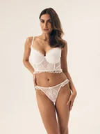 Majtki damskie - Majtki brazyliany Bogata Esotiq biały XL - miniaturka - grafika 1