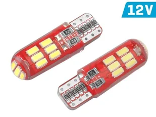 Żarówka VISION W5W (T10) 12V 15x 3014 SMD LED, CANBUS, silikonowa oprawka, biała, 2 szt. - Żarówki samochodowe - miniaturka - grafika 1