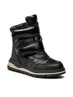 Śniegowce damskie - Geox Adelhide Śniegowce Dziecięce Czarne 28 Ż1E - miniaturka - grafika 1