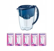 Dzbanki filtrujące - Dzbanek filtrujący Aquaphor Prestige 2.8 l z 6 wkładami A5 Mg, granatowy - miniaturka - grafika 1
