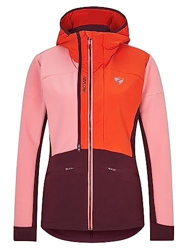 Ziener NASINAH damska kurtka hybrydowa/aktywna, oddychająca, wiatroszczelna, wentylacyjna, różowa wanilia.new red, 36
