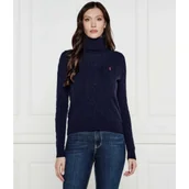 Swetry damskie - POLO RALPH LAUREN Wełniany golf | Regular Fit | z dodatkiem kaszmiru - miniaturka - grafika 1