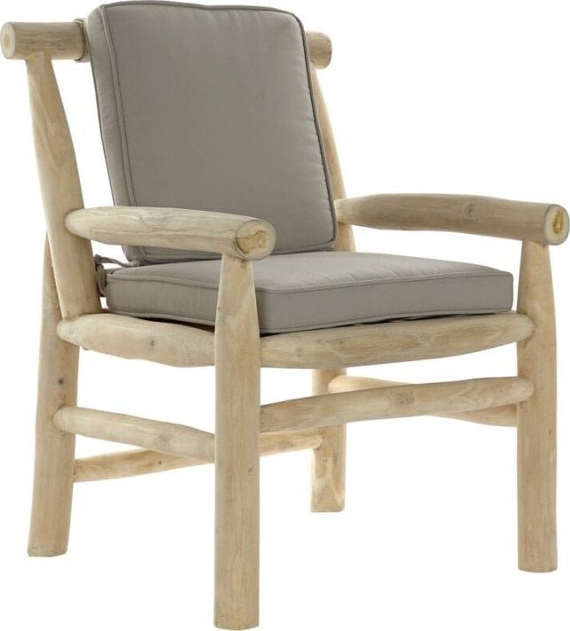 DKD Home Decor Fotel ogrodowy DKD Home Decor Naturalny Jasnoszary Teczyna 65 x 80 x 92 cm