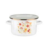 Garnki - Garnek emaliowany Emalia Polska Pleszew Grzybki 18 cm 2,65 l - miniaturka - grafika 1