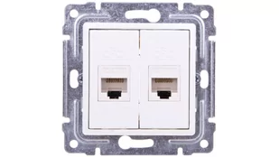 KOS Elektro System Vena biały gniazdo komputerowe x2) kos_510467 - Gniazdka elektryczne - miniaturka - grafika 1