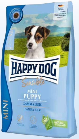 Sensible Mini Puppy, karma sucha, dla szczeniąt od 4 tyg., jagnięcina/ryż, 4 kg