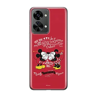 Etui Mickey i Minnie 005 Disney Nadruk pełny Czerwony Producent: OnePlus, Model: NORD 2T 5G - Etui i futerały do telefonów - miniaturka - grafika 1