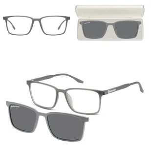 Prostokątne okulary pod korekcję z polaryzacyjną Nakładką przeciwsłoneczną na magnes CLIP-TRC-185C-1 - Okulary korekcyjne, oprawki, szkła - miniaturka - grafika 1