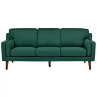 Sofy i kanapy - Sofa 3-osobowa tapicerowana ciemnozielona LOKKA - miniaturka - grafika 1