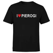 Koszulki męskie - KOSZULKA MĘSKA I LOVE PIEROGI ŚMIESZNA HIT SUPER PREZENT 4XL - miniaturka - grafika 1