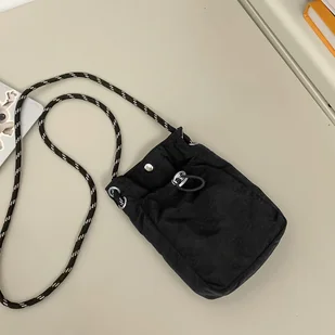 TEMU Męska codzienna nylonowa torba na ramię, mini torba na ramię z portfelem na monety, pralna ręcznie, trwała mała torba kurierska - Inne - miniaturka - grafika 1