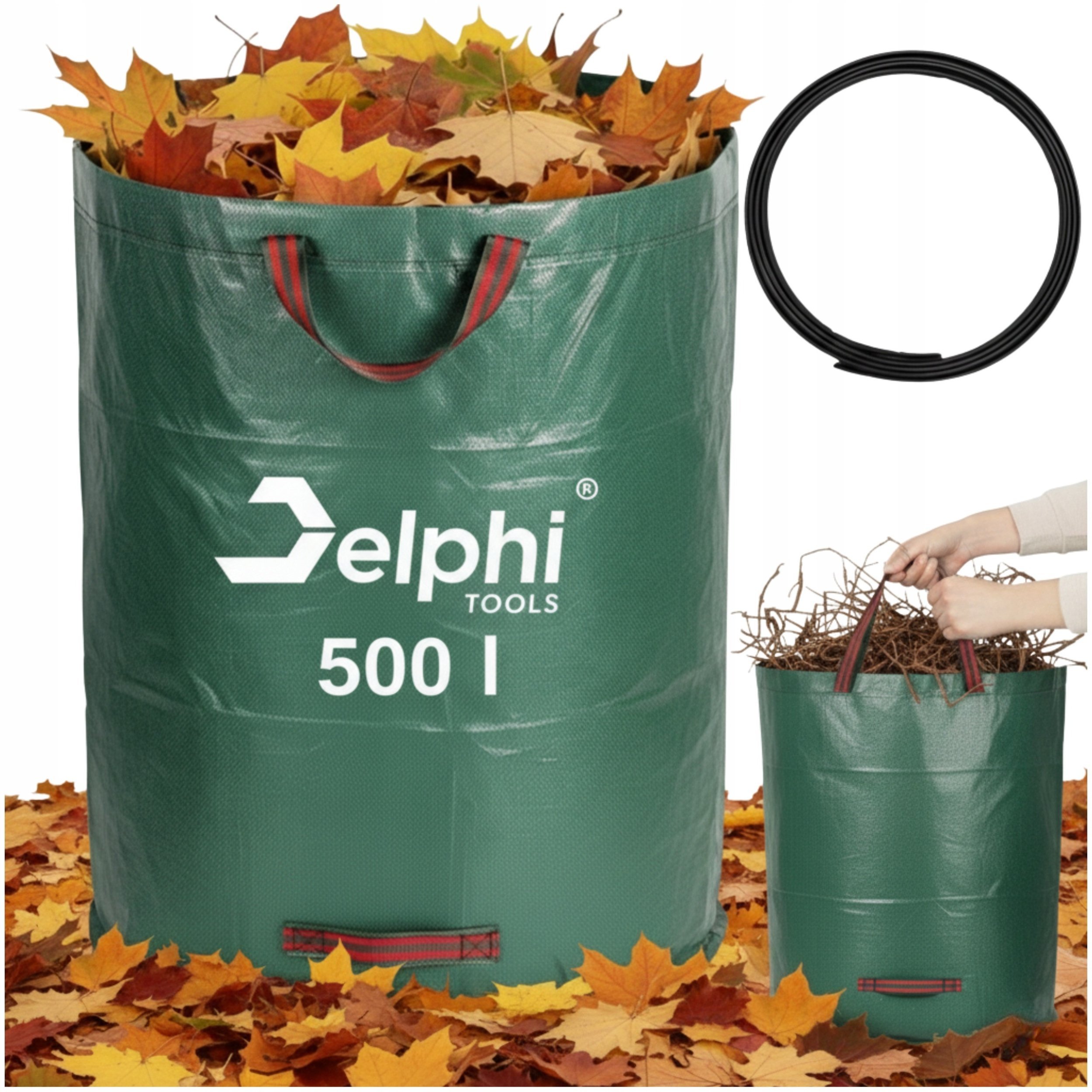 Ekobat KOSZ OGRODOWY NA LIŚCIE TRAWĘ POJEMNIK SKŁADANY 500 l