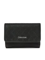 Portfele - Calvin Klein Mały Portfel Damski Ck Must Small Trifold_Mono K60K612829 Czarny - miniaturka - grafika 1