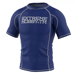 Rashguard fitness męski z krótkim rękawem EXTREME HOBBY TRACE kompresyjny - Koszulki sportowe męskie - miniaturka - grafika 1