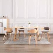 Krzesła - vidaXL Krzesła stołowe, 4 szt., gięte drewno i tkanina w kolorze taupe - miniaturka - grafika 1