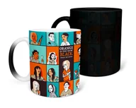 Kubki - KUBEK MAGICZNY Z NADRUKIEM- PREZENT ORANGE BLACK RÓŻNE WZORY DO WYBORU+IMIĘ - miniaturka - grafika 1