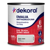 Farby olejne i specjalne - Dekoral Emalia antykorozyjna Bezpośrednio na rdzę Szary jasny połysk 0,65 l - miniaturka - grafika 1