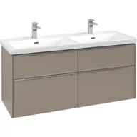 Szafki łazienkowe - Villeroy & Boch Subway 3.0 szafka 127,2 cm podumywalkowa wisząca z oświetleniem LED Taupe C568L0VM - miniaturka - grafika 1