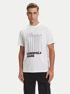 Koszulki męskie - Karl Lagerfeld Jeans T-Shirt A3M17002 Biały Regular Fit - miniaturka - grafika 1