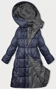 DŁUGA ZIMOWA KURTKA DAMSKA GRANATOWA (YP-22073-2) - W COLLECTION - Kurtki damskie - miniaturka - grafika 1