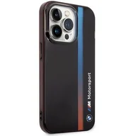 Etui i futerały do telefonów - Etui BMW BMHCP14X22HVGV iPhone 14 Pro Max 6.7" czarny/black IML Tricolor Stripe - miniaturka - grafika 1