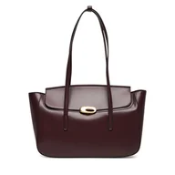 Torebki damskie - Torebka Calvin Klein Hardware Flap Tote Bag LV04F3145G Bordowy - miniaturka - grafika 1
