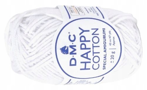 włóczka HAPPY COTTON DMC 762/ biała