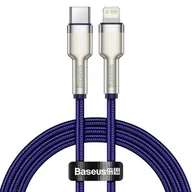 Kable komputerowe i do monitorów - Baseus Kabel Baseus Cafule Metal USB-C do Lightning 20W 2m, fioletowy 6953156202122 - miniaturka - grafika 1