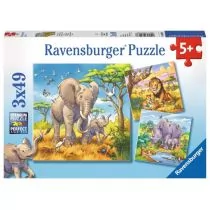 Ravensburger Puzzle 3 x 49 - Dzikie zwierzęta 08003 - Puzzle - miniaturka - grafika 2
