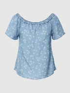 Bluzki damskie - Bluzka z materiału stylizowanego na denim model ‘HARPER’ - miniaturka - grafika 1
