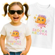 Moda i Uroda OUTLET - KOSZULKA DZIEŃ KROPKI DO SZKOŁY PRZEDSZKOLA DLA DZIEWCZYNKI - miniaturka - grafika 1
