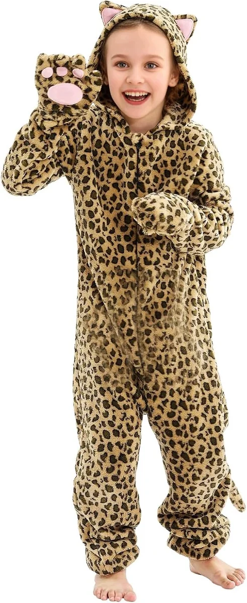 Kigurumi dla dziecka kombinezon piżama Kot w panterkę rozmiar 110