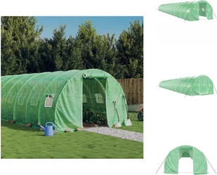vidaXL Szklarnia z ramą stalową zielona 60 m² 20x3x2 m - Szklarnie - Szklarnie ogrodowe vidaXL Szklarnia z ramą stalową zielona 60 m² 20x3x2 m - Szklarnie - Szklarnie ogrodowe - miniaturka - grafika 1
