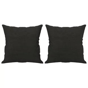 Poduszki ozdobne, 2 szt, czarne, 40x40 cm, tkanina Lumarko - Poduszki dekoracyjne - miniaturka - grafika 3