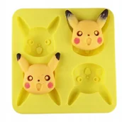 Prace ręczne dla dzieci - Formy silikonowe do mydeł PIKACHU, pokemony 4 szt. GH-FS65 - miniaturka - grafika 1