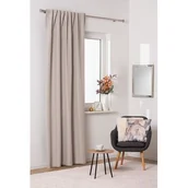 Zasłony - Zasłona z taśmą NUIT 135 x 260 cm beżowy - miniaturka - grafika 1