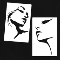 Rękodzieło - TEMU 2 szt. Artystyczne Szablony Sylwetki Kobiecej, Duży Rozmiar A4 – Wielokrotnego Użytku do Tkanin, Drewna, Szkła i Rękodzieła DIY. Idealne do - miniaturka - grafika 1