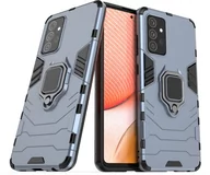 Etui i futerały do telefonów - Samsung Hurtel Ring Armor pancerne hybrydowe etui pokrowiec + magnetyczny uchwyt Galaxy A72 4G niebieski - miniaturka - grafika 1