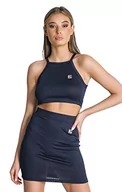 Koszulki i topy damskie - Gianni Kavanagh Damska koszulka Navy Blue Gk Iron Crop Top T-Shirt, granatowa, mała - miniaturka - grafika 1