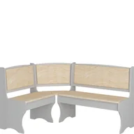 Meble kuchenne - Kanapa Kuchenna Narożna ZKU-01 Zestaw Kuchenny MebloCross Sonoma Jasna, Tkanina Monaco - miniaturka - grafika 1