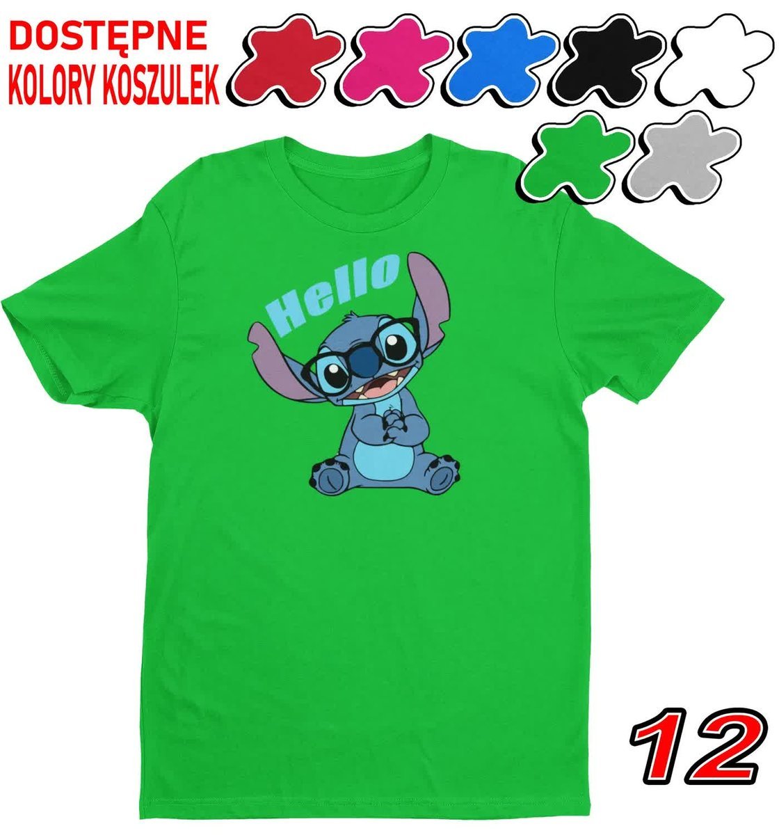 Koszulka Dziecięca Z Nadrukiem Dla Fana Stich Angel Słodziak -M 134-140