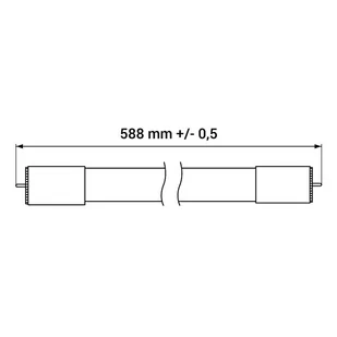 Świetlówka LED ORO-T8-60-GLASS-DW-II9W 4000K 1125lm 600mm 230V IP20 300st. (ORO17035) - Żarówki LED - miniaturka - grafika 2