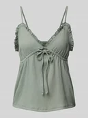 Koszulki i topy damskie - Top na ramiączkach o kroju regular fit z tunelem w talii model ‘HILLARY’ - miniaturka - grafika 1