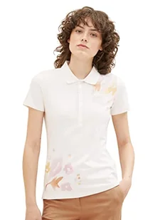 TOM TAILOR Damska koszulka polo z nadrukiem, 10315 - Whisper White, M - Koszulki i topy damskie - miniaturka - grafika 1