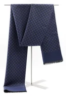 Apaszki i szaliki męskie - Męski Szal Szalik Zimowy Niebieski We Wzorek Elegancki Dodatek Pako Jeans - miniaturka - grafika 1