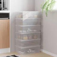 Pudła i pojemniki do przechowywania - vidaXL Plastikowe pojemniki do przechowywania, 6 szt, 10L, sztaplowane - miniaturka - grafika 1